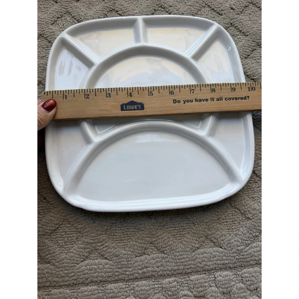 Vintage Fondue/Appetizer/ Sushi 8 Part Divided Plates